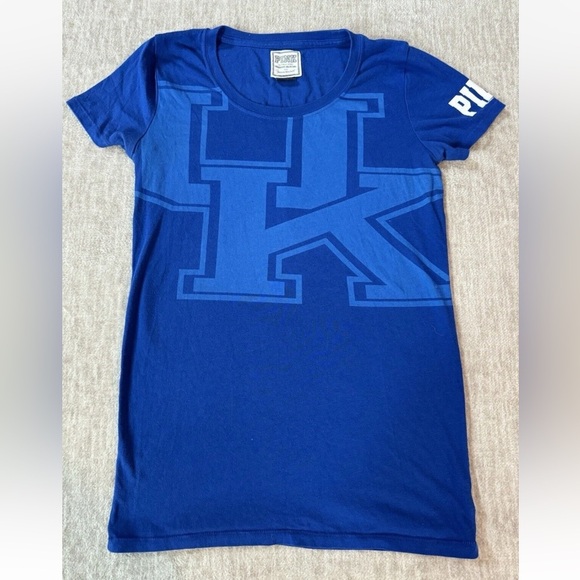 VS PINK Medium University Kentucky Wildcats UK Logo Short Sleeve T SHIRT top - Picture 2 of 8